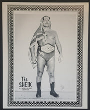 Load image into Gallery viewer, The Iron Sheik US Heavyweight Champion Vintage B&amp;W Photo Wrestling WWE
