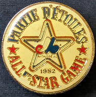 1982 MLB All Star Game Montreal Expos VIP Mini Pinback Baseball Vintage Canada
