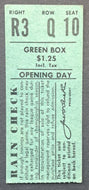 1950s Toronto Maple Leafs Baseball International League Opening Game Ticket Stub