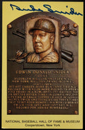 Duke Snider Signed Hall Of Fame Plaque Autographed Postcard Baseball MLB JSA COA