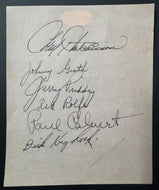 1950 Detroit Tigers Multi Signed x6 Sheet From Autograph Book JSA Baseball MLB