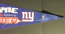 Load image into Gallery viewer, NFL New York Giants Ron Dayne + Tiki Barber Thunder &amp; Lightning Football Pennant
