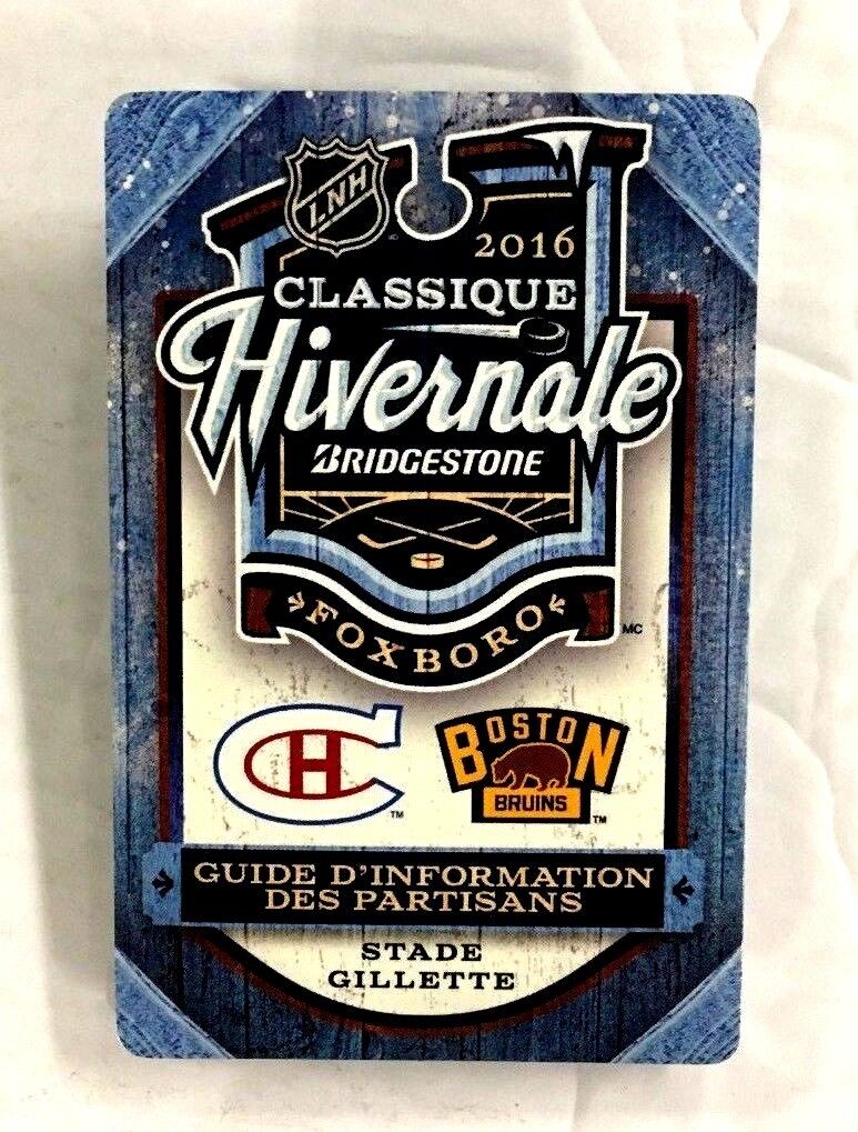 2016 NHL Winter Classic Foxboro Hockey Fan Guide Boston Bruins vs Montreal Habs