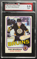 1981-82 O-Pee-Chee #1 Ray Bourque Boston Bruins NHL Slabbed + Graded 3.5 VG+ KSA