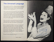 Load image into Gallery viewer, 1970 Marcel Marceau Autographed Music Festival Program Signed Bip The Clown Mime
