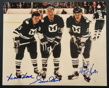 Load image into Gallery viewer, Howe Family-Signed x3 Autographed Hartford Whalers Photo JSA LOA NHL Hockey
