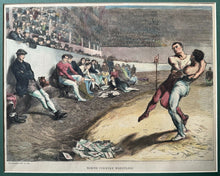 Load image into Gallery viewer, North Country Wrestling Full Page Cut From 1870 Issue Of The Graphic Newspaper
