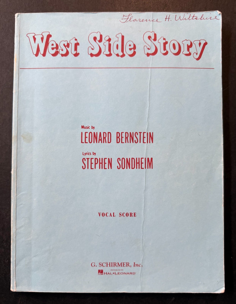 Circa 1900s West Side Story Vocal Score Book Production Theatre Bernst ...