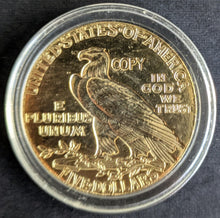 Load image into Gallery viewer, 24k Gold Plated Souvenir 1910 US $5 Gold Indian Half Eagle Coin
