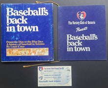 Load image into Gallery viewer, 1977 Toronto Blue Jays Inaugural Season Dinner Lot Vintage Book Program Ticket
