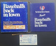 1977 Toronto Blue Jays Inaugural Season Dinner Lot Vintage Book Program Ticket