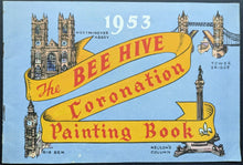 Load image into Gallery viewer, 1953 Bee Hive Queen Elizabeth Coronation Painting Book Unused Promo Booklet

