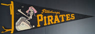 1960's Pittsburgh Pirates Vintage Full Sized Felt Pennant MLB Baseball Banner