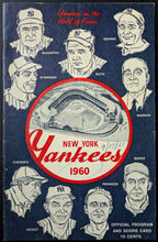 Load image into Gallery viewer, 1960 Yankee Stadium Program Orioles Yankees Mickey Mantle Yogi Berra MLB Vtg
