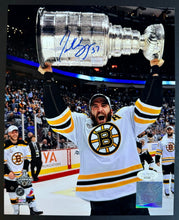 Load image into Gallery viewer, Signed Autographed Photo Boston Bruins Centre Patrice Bergeron JSA Stanley Cup

