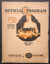Load image into Gallery viewer, 1927 15th Indy 500 Motor Racing Race Official Complete Vintage Program
