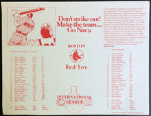 Load image into Gallery viewer, 1977 International League All Star Game Vintage Lineup Sheet Program Red Sox
