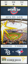 Load image into Gallery viewer, Souvenir Ticket Toronto Blue Jays Tampa Bay Rays Opening Day July 24 2020 MLB
