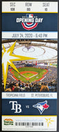 Souvenir Ticket Toronto Blue Jays Tampa Bay Rays Opening Day July 24 2020 MLB