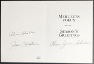 1998 Canada Prime Minister Jean Chretien + Aline Autographed Signed Card JSA