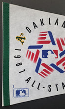 Load image into Gallery viewer, 1987 MLB All-Star Game Pennant From Oakland Coliseum Home Of The Oakland A&#39;s Vtg
