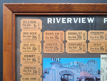Load image into Gallery viewer, Riverview Park Amusement Park Chicago Illinois Framed Original Vintage Tickets
