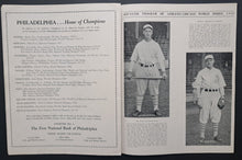 Load image into Gallery viewer, 1929 World Series Program Game 3 Shibe Park Chicago Cubs Philadelphia Athletics
