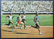 1964 Bob Hayes 100m Olympic Gold Medal Dallas Cowboy Star USA Track Postcard