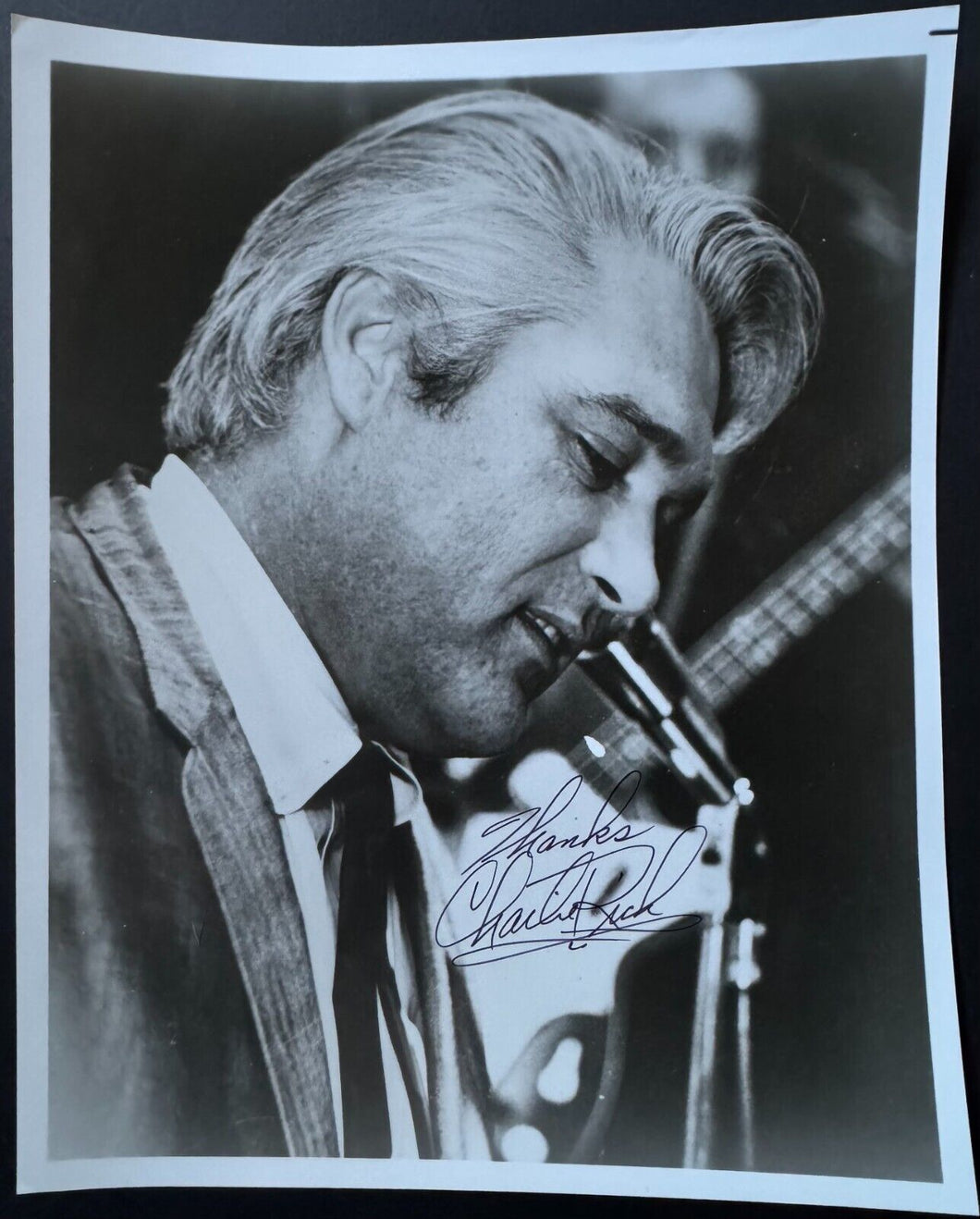 American Country Singer Charlie Allan Rich Signed Photo Music Silver Fox