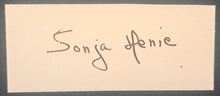 Load image into Gallery viewer, Sonja Henie Autographed Signed Index Card Cut Olympic Figure Skating JSA LOA
