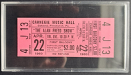 1960 The Alan Freed Show Full Slabbed Concert Ticket Carnegie Music Hall Vintage