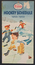 Load image into Gallery viewer, 1958/59 NHL Pocket Schedule ESSO Hockey Vintage Montreal Canadiens
