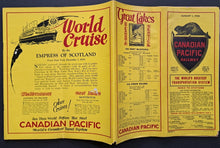 Load image into Gallery viewer, 1926 Canadian Pacific Schedule for Railways and Steamships Vintage Historical
