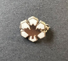 Load image into Gallery viewer, Vintage Canadian Maple Leaf Snowflake Pin Made Of Sterling Silver
