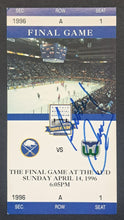 Load image into Gallery viewer, 1996 Gilbert Perreault Signed Autographed Hockey Ticket JSA Authenticated VTG
