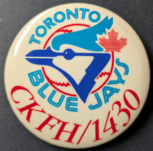 Load image into Gallery viewer, Circa 1970s Era Toronto Blue Jays Vintage Pinback MLB Souvenir CKFH 1430

