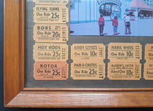 Load image into Gallery viewer, Riverview Park Amusement Park Chicago Illinois Framed Original Vintage Tickets
