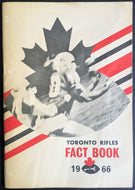 1966 Toronto Rifles Fact Book Media Guide Complete Continental Football League