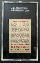 Load image into Gallery viewer, 1951 Bowman Cardinals #185 Jimmy Bloodworth MLB Card SGC Graded Slabbed 84 NM 7
