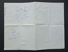 Load image into Gallery viewer, Peter + Anton Stastny Brothers Signed Autographed Sheet NHL Vtg Hall Of Fame
