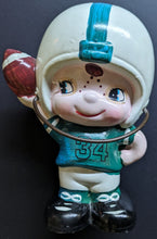 Load image into Gallery viewer, 1969 CFL Football Ceramic George Reed Saskatchewan Roughriders Coin Bank Vintage
