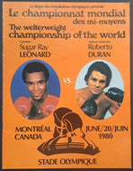 1980 Roberto Duran Sugar Ray Leonard Welterweight Championship Fight Program VTG