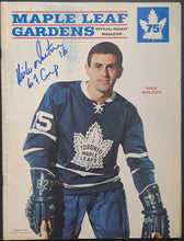 Load image into Gallery viewer, 1967 Mike Walton Autographed Toronto Maple Leafs Stanley Cup Game Program Signed
