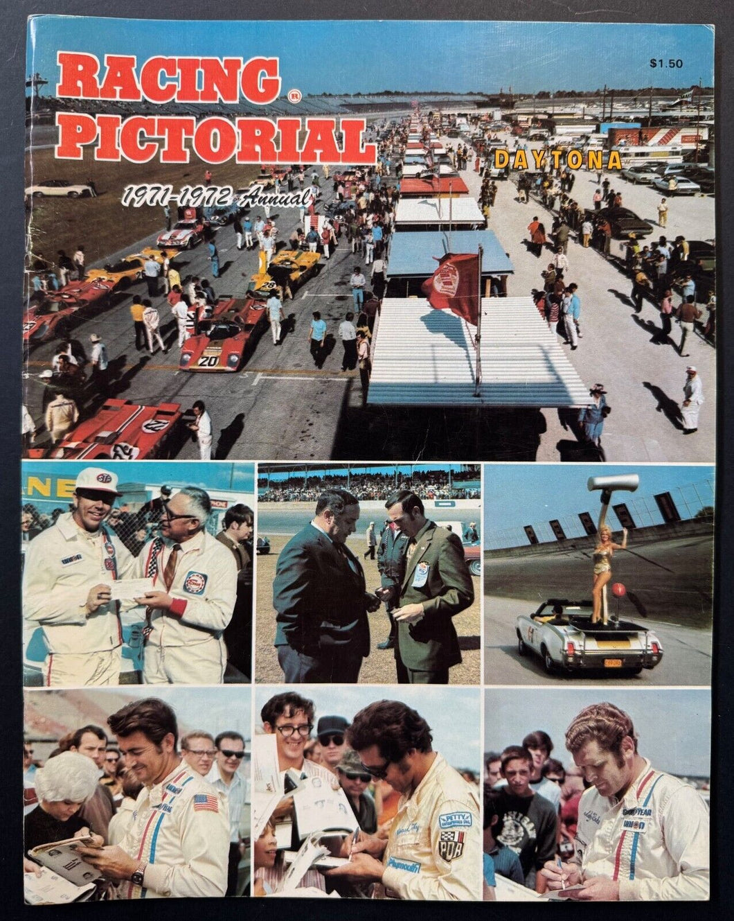 1971 Racing Pictorial Annual Edition Feature On 1972 Daytona 500 NASCAR Magazine