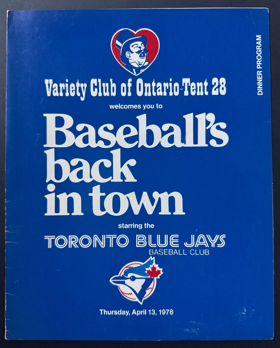 Toronto Blue Jays Dinner Program Night Before Home Opener Vs Detroit Tigers 1978