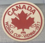 1977 Vienna World Cup Championship Team Canada Hockey Crest Patch Vintage Rare