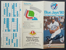 Load image into Gallery viewer, 1980 Toronto Blue Jays Signed Autographed Dave Stieb Ticket Brochure MLB Vtg
