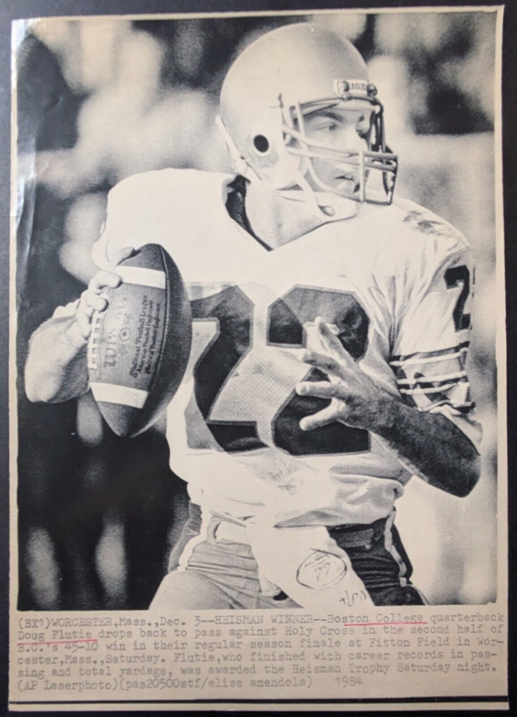 1984 Doug Flutie Press Photos x4 Boston College Heisman Trophy Winning Season