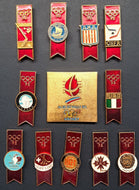 1992 Albertsville France XVI Olympic Winter Games Vintage Pin Set x12 Pinback