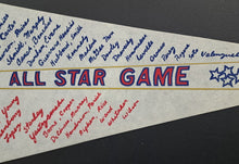 Load image into Gallery viewer, 1983 50th Anniversary MLB All-Star Game Pennant Chicago Roster Comiskey Park Vtg
